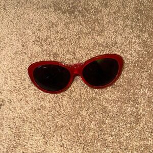 Red Oval Sunglasses